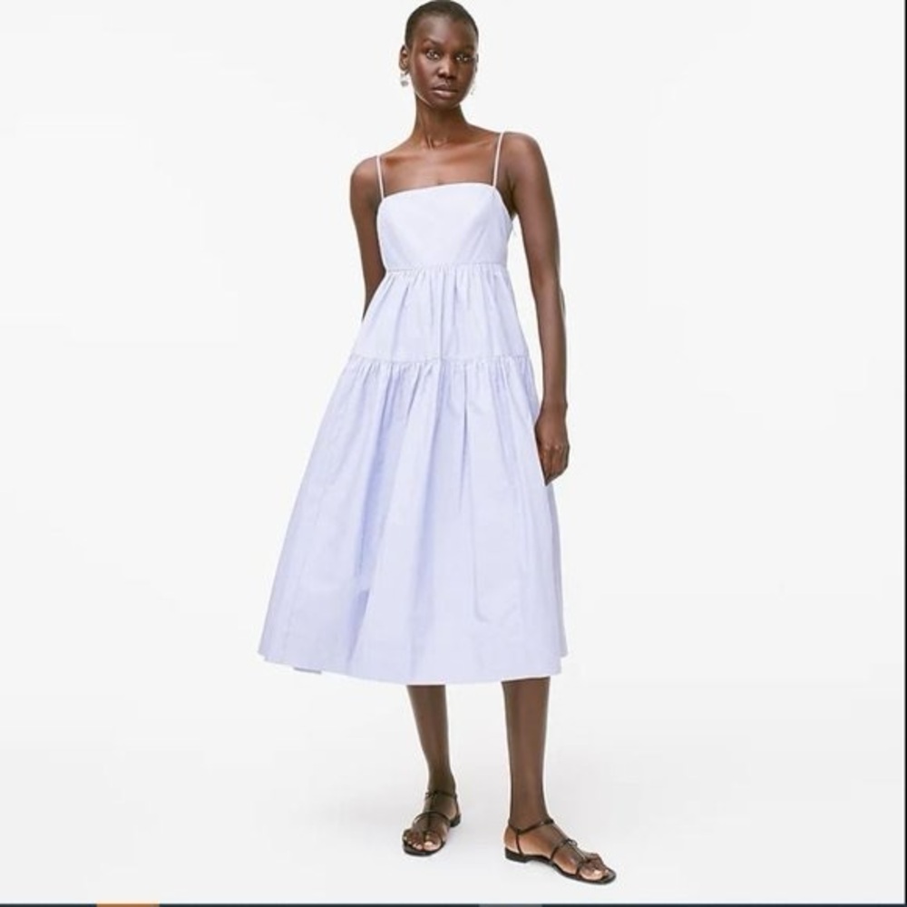 J Crew Tiered Tie Back Sundress